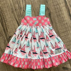 Eleanor Rose Sailboat Dress Size 2T - like new